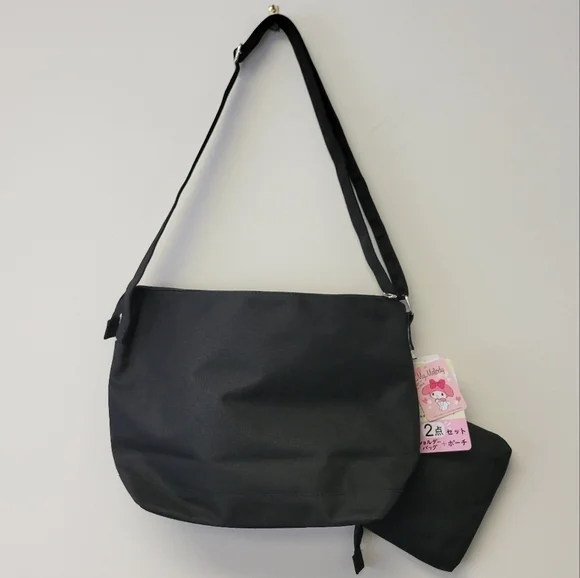 Sanrio My Melody Crossbody Bag & Pouch Black - Picture 5 of 11